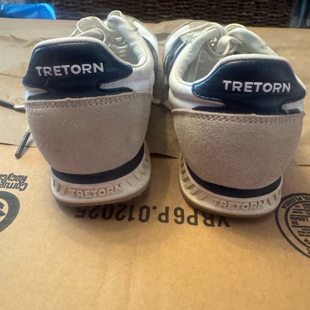 Tretorn White and Navy Sneakers